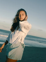 Charlie Wrap Skirt Blue Beige Gingham SKIRTS THE BARE ROAD 