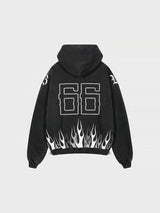 Bones Burner Hoodie - Washed Black JACKET BILLY BONES CLUB 