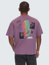 It's In The Cards Box Fit Oversize Tee - Vintage Mauve T-SHIRT THRILLS 
