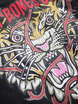 Barbed Tiger Ringer - Washed Black T-SHIRT BILLY BONES CLUB 