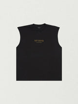 Mix Up Sleeveless Tee - Stone Black TANK TOP AFENDS 