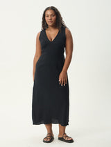 Focus Tully - Seersucker Maxi Dress - Black MAXI DRESSES AFENDS 
