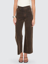 Holly High Rise Flocked Denim Jean - Dark Chocolate PANTS THRILLS 