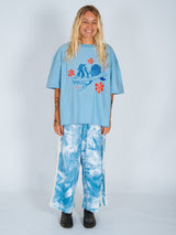 Artist Tee - Oversized Bias 'Cloud Surfing' by Easty Beasty - Sky Blue T-SHIRT ATMOSEA 