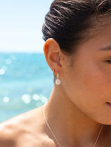 Sand Dollar Hoops in Sterling Silver EARRINGS MALAKAI THE LABEL 