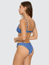 High Speed Check Underwire Bikini Top - Guardian Navy TOP THRILLS 
