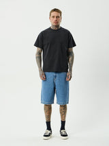 Lil C - Denim Baggy Short 22” - Worn Blue SHORTS AFENDS 