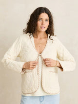 London Reversible Quilted Jacket - Vintage White JACKETS RHYTHM 