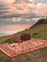 Granny Square Throw - Chai PICNIC BLANKETS WANDERING FOLK 