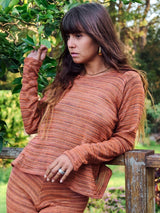 Signature Stripe Sweater - Tangerine JUMPER ORBIT THE LABEL 