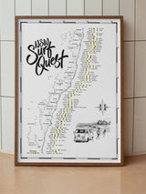 The New South Wales Surf Quest - Scratch Map SURF MAP THE QUEST MAPS 