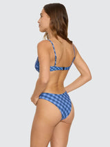 High Speed Check Reversible Classic Bikini Bottom - Guardian Navy SWIM BOTTOMS THRILLS 