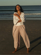 Ivy Pant Dusty Rose Check PANTS THE BARE ROAD 