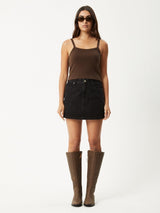 Taylor Rib Singlet - Coffee TOP AFENDS 