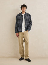 Jacquard Check LS Shirt - Charcoal JACKETS RHYTHM 