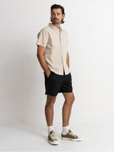 Classic Linen SS Shirt - Sand BUTTON UP RHYTHM 