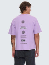 Peace Power Embro Box Crop Tee - Lupine T-SHIRT THRILLS 