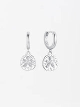Sand Dollar Hoops in Sterling Silver EARRINGS MALAKAI THE LABEL 