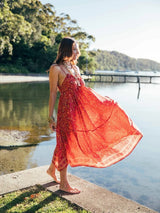 Iris Sun Dress - Red MAXI DRESSES ISLE OF WILD 