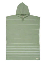 Classic Stripe Hooded Poncho - Hedge Green HOODED TOWEL SAND CLOUD 