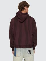 New Delusions Slouch Pull On Cropped Hood - Sunfade Bleach Aubergine JUMPER THRILLS 