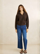 Quincy Zip Knit - Chocolate JUMPER RHYTHM 