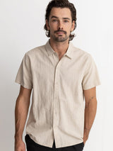 Classic Linen SS Shirt - Sand BUTTON UP RHYTHM 