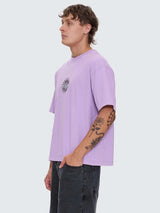 Peace Power Embro Box Crop Tee - Lupine T-SHIRT THRILLS 
