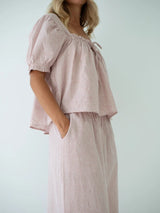 Ivy Pant Dusty Rose Check PANTS THE BARE ROAD 