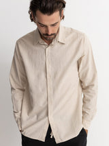 Classic Linen LS Shirt - Sand BUTTON UP RHYTHM 