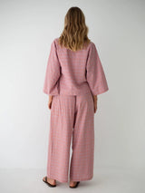 Ivy Pant Lilac Orange Seersucker PANTS THE BARE ROAD 