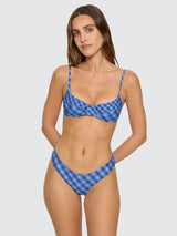 High Speed Check Underwire Bikini Top - Guardian Navy TOP THRILLS 