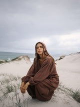 Ella Wrap Top Chocolate TOP THE BARE ROAD 