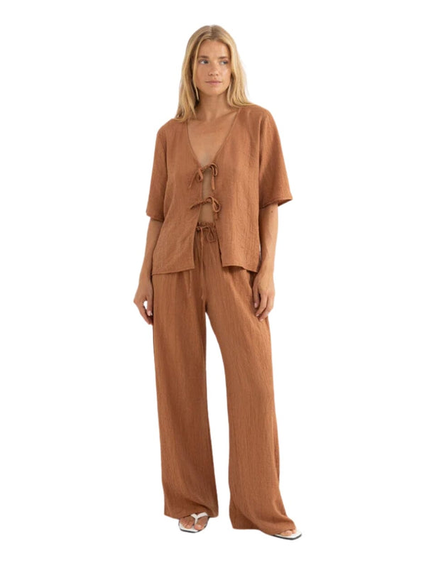 Airlie Short Sleeve Top - Almond TOP RHYTHM 