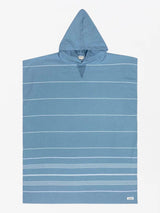Classic Stripe Hooded Poncho - Slate Blue HOODED TOWEL SAND CLOUD 