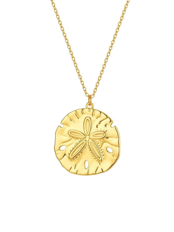 Sand Dollar Necklace in 18k Gold NECKLACES MALAKAI THE LABEL 