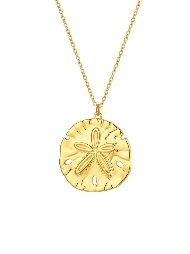 Sand Dollar Necklace in 18k Gold NECKLACES MALAKAI THE LABEL 