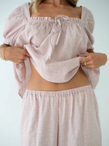 Ivy Pant Dusty Rose Check PANTS THE BARE ROAD 