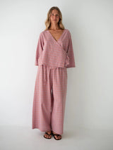 Ivy Pant Lilac Orange Seersucker PANTS THE BARE ROAD 