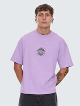 Peace Power Embro Box Crop Tee - Lupine T-SHIRT THRILLS 