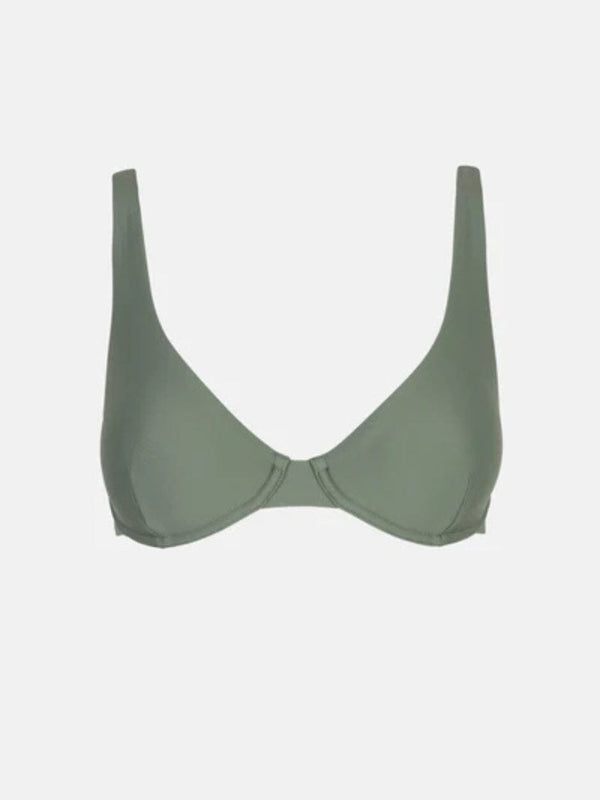 Classic Underwire Top - Olive SWIM TOP RHYTHM 