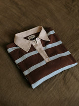 Rugby Polo Knit Sweater - Brown JUMPER RHYTHM 