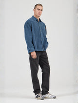Campus Chunky Cord Long Sleeve Shirt - Washed Blue LONG SLEEVE ROLLAS JEANS 