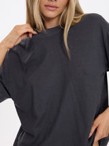 Hemp Square Tee - Ebony T-SHIRT THRILLS 
