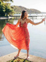 Iris Sun Dress - Red MAXI DRESSES ISLE OF WILD 