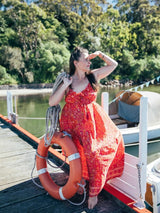 Iris Sun Dress - Red MAXI DRESSES ISLE OF WILD 