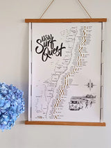 The New South Wales Surf Quest - Scratch Map SURF MAP THE QUEST MAPS 