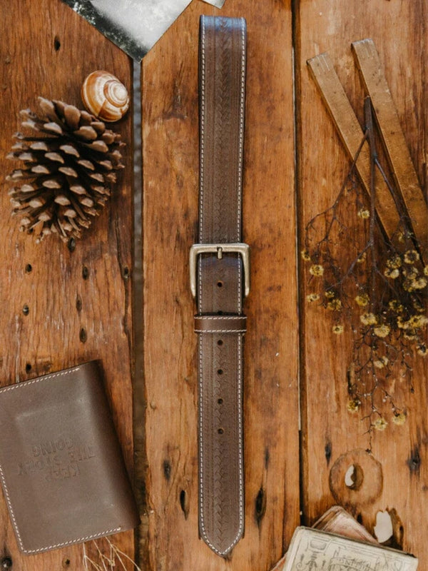 Russet Handcrafted Leather Belt BELT OTTWAY THE LABEL 