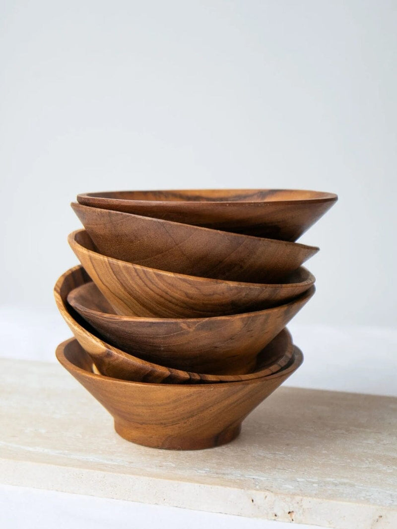 Zen Bowl Teak Wood Incense Holder INCENSE HOLDER HOLY SMOKE 