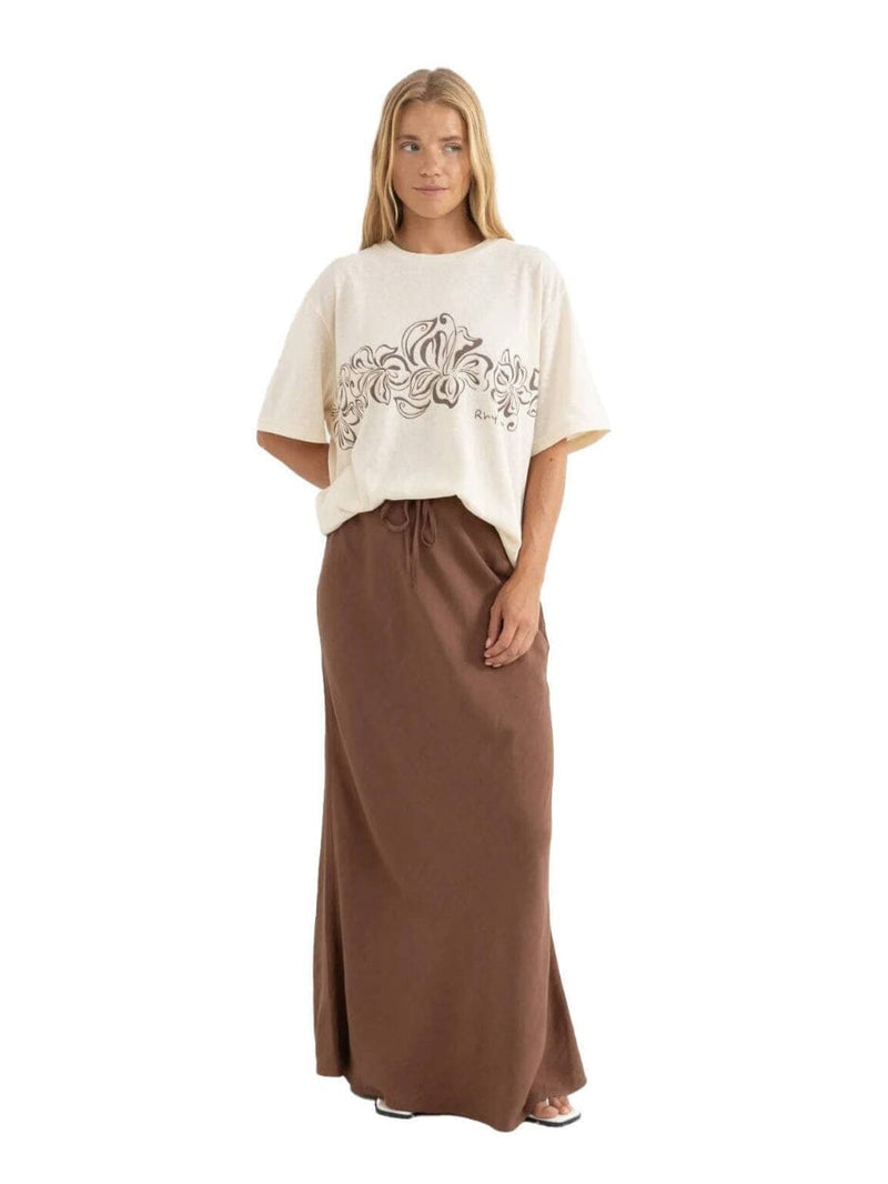 Nadia Bias Cut Maxi Skirt - Chocolate SKIRTS RHYTHM 